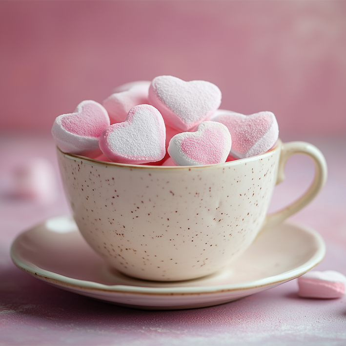 Jolly Mallows Marshmallow Strawberry Hearts