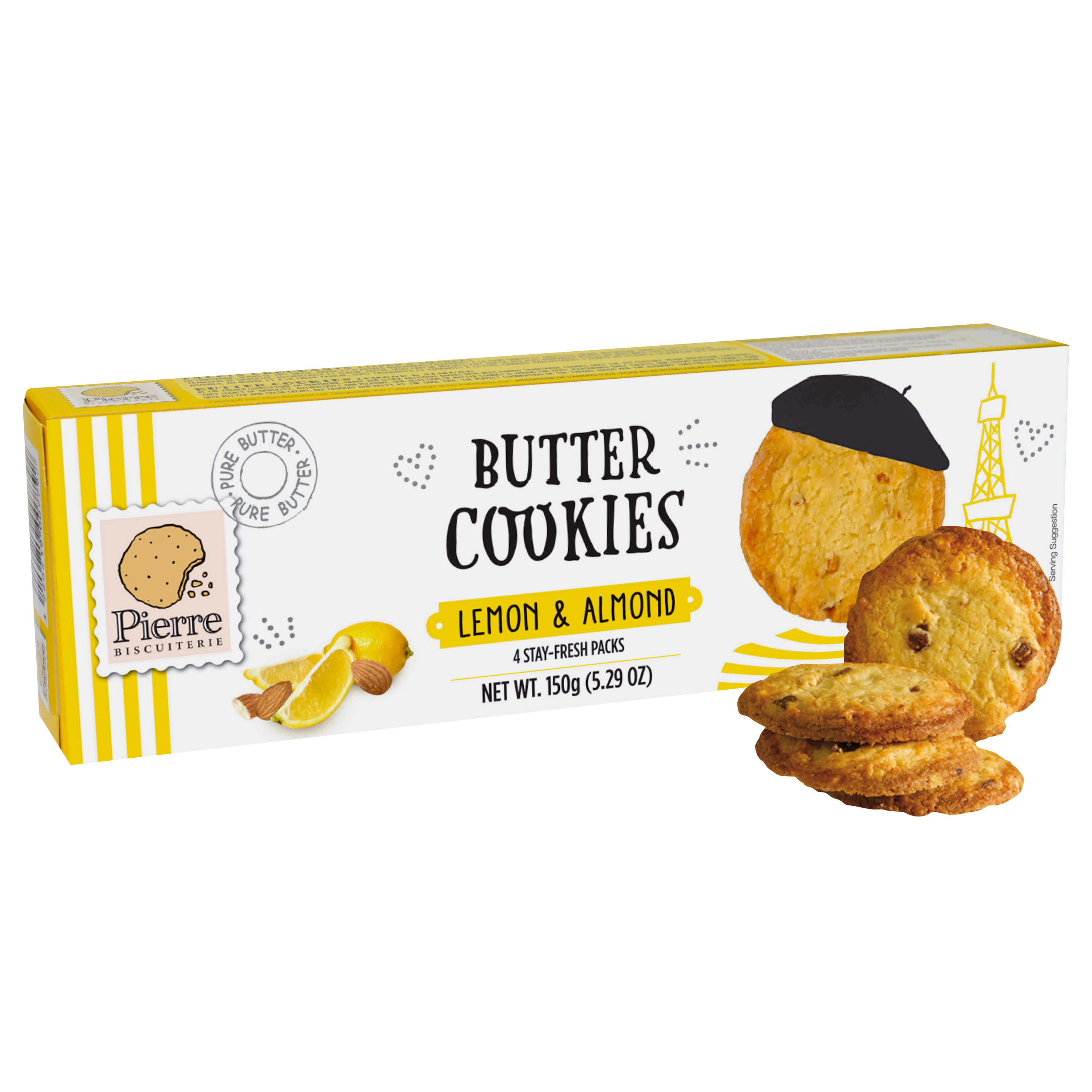 French Butter Cookies Lemon & Almond