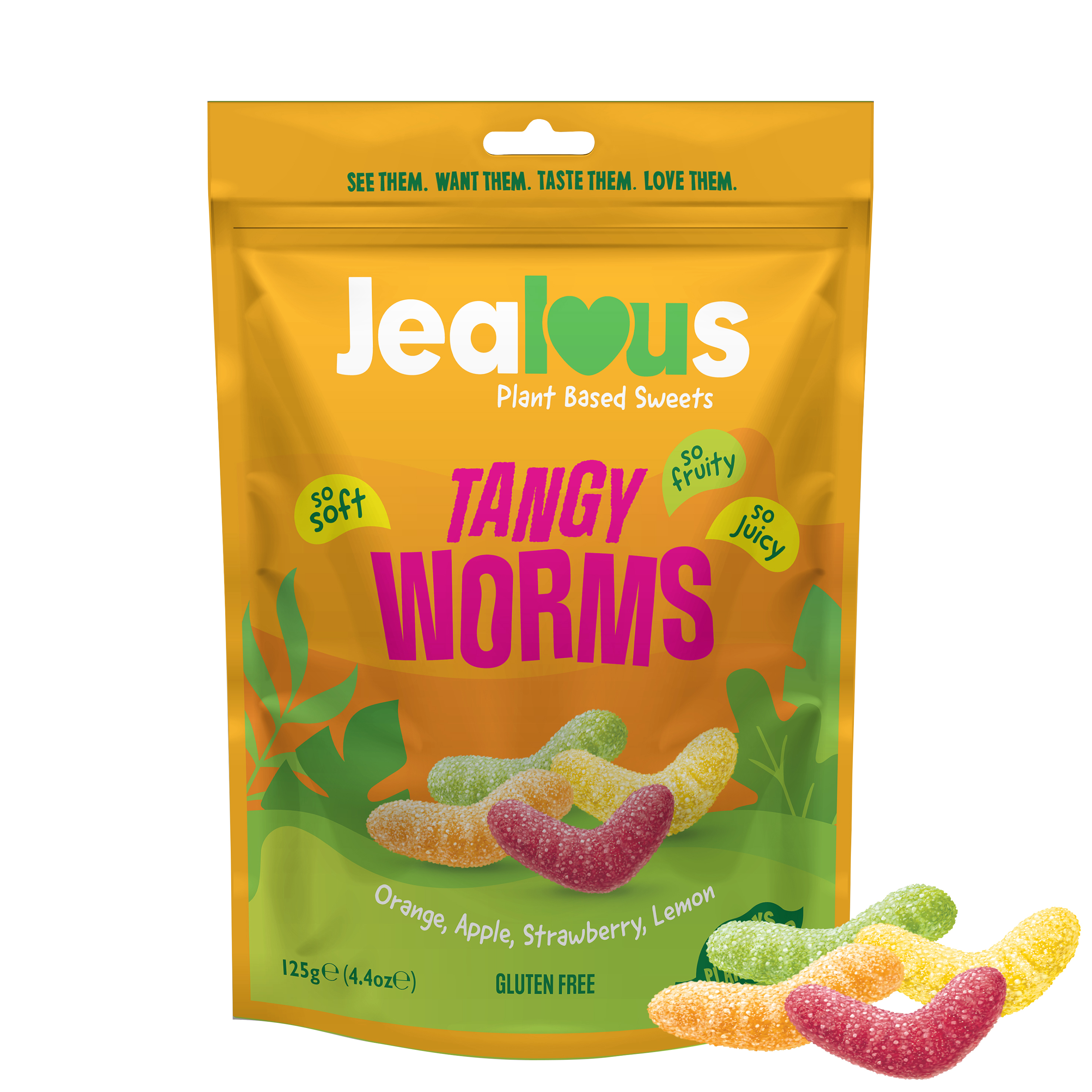 Vegan Fruit Gum Tangy Worms