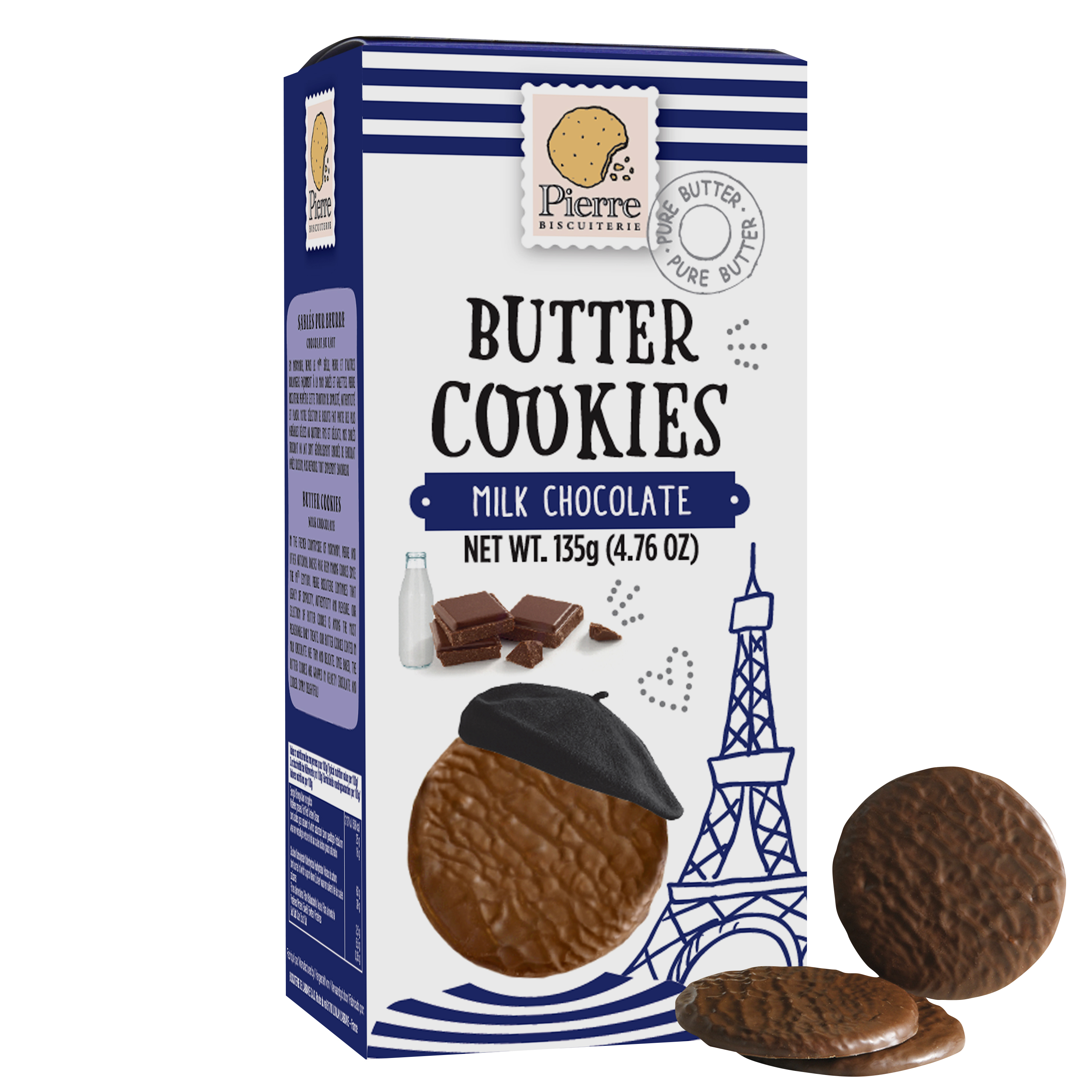 French Butter Cookies Milk Chocolate
