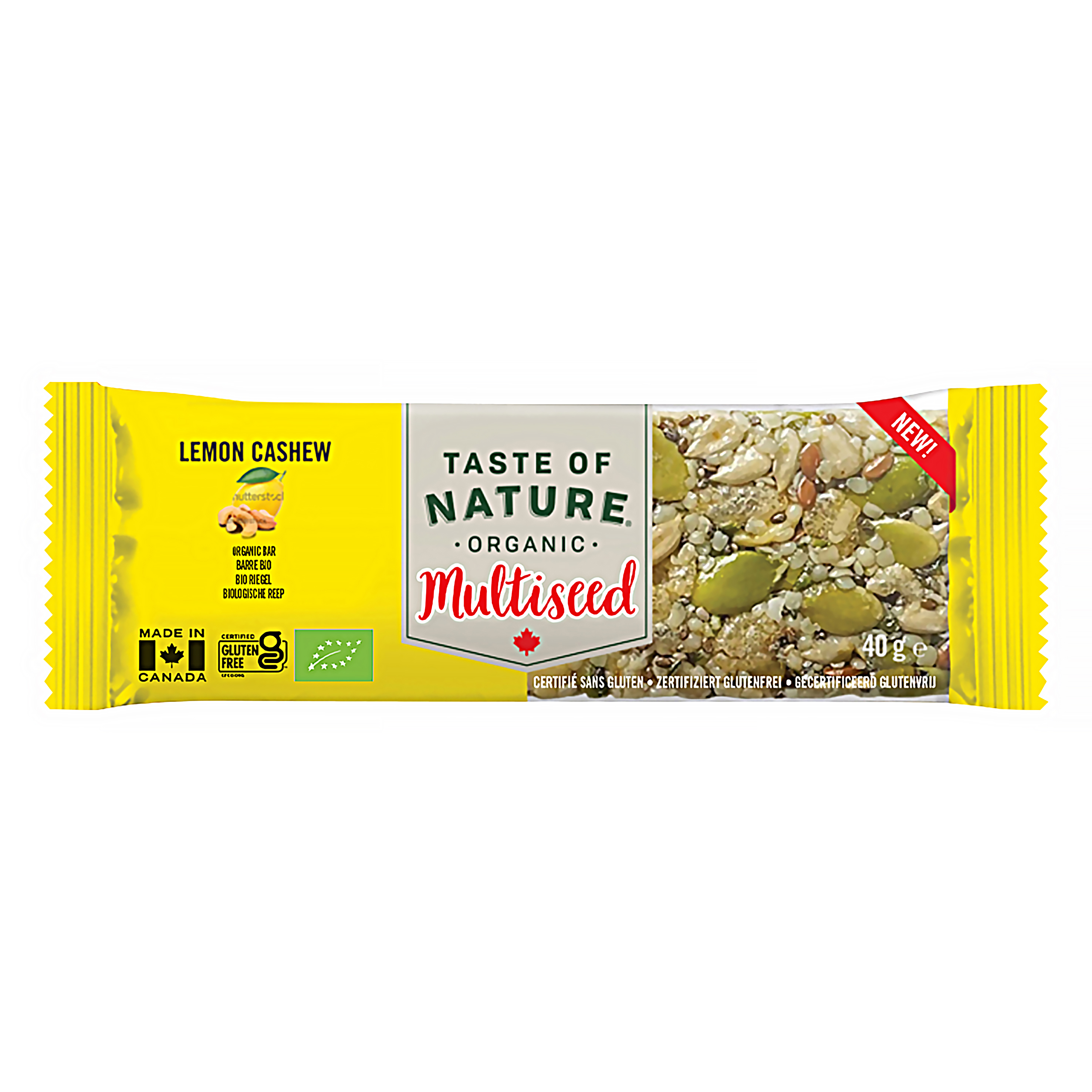 Organic Multiseed Bar Lemon & Cashew