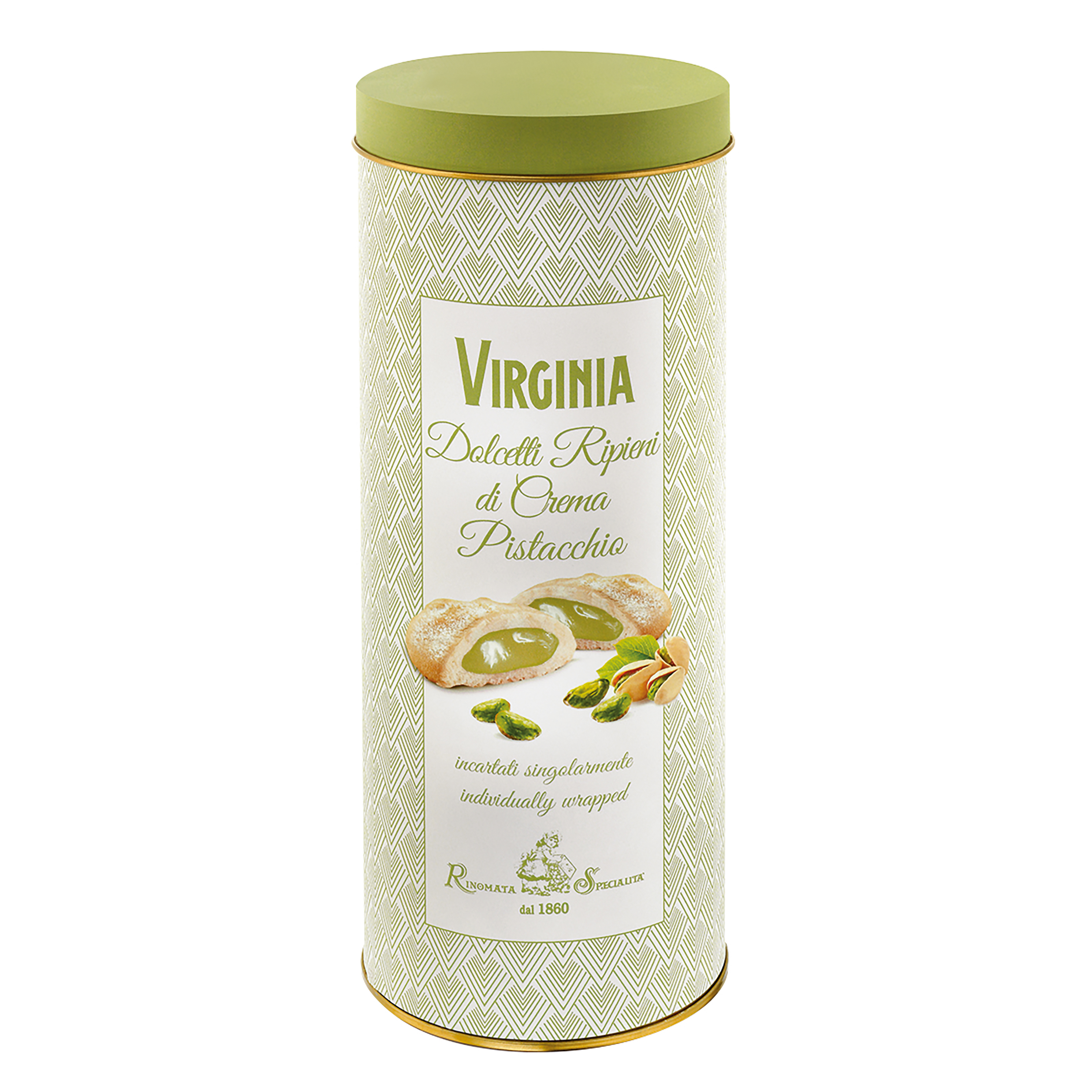 Filled Biscuits Pistachio Metal Tin