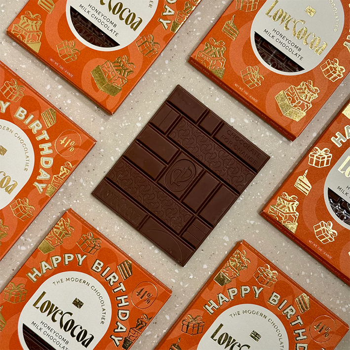Milk Chocolate Honeycomb - Happy Birthday